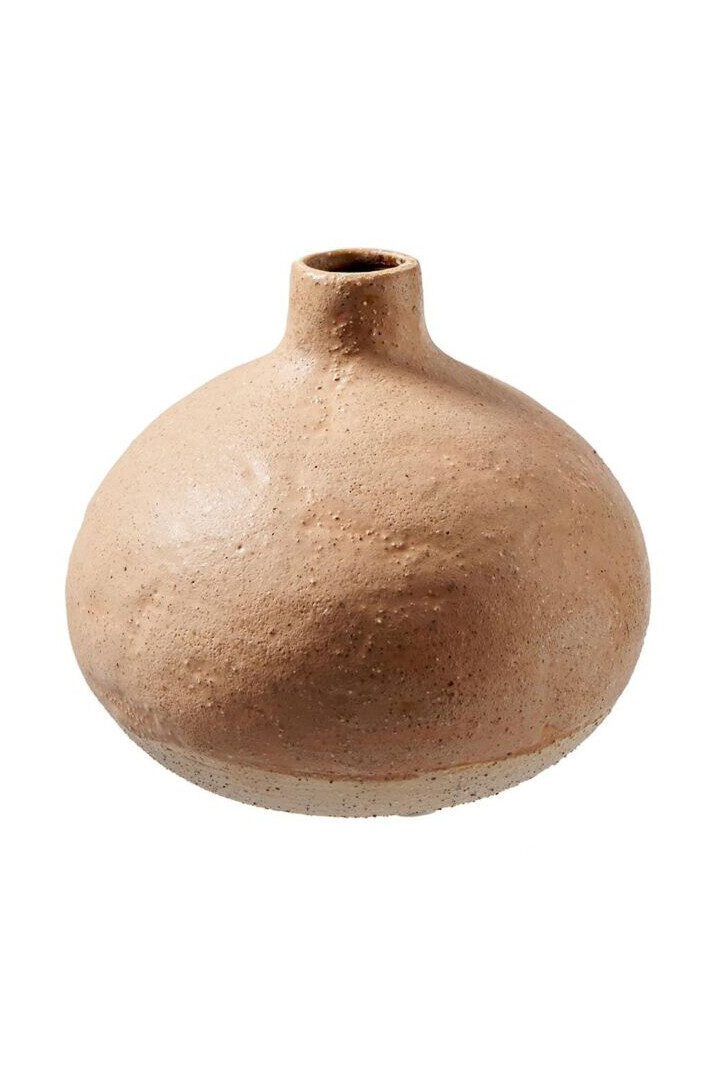Keramik Vase Rund – braun
