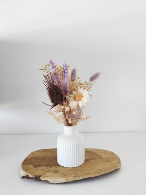 Vase fleuris "FLEUR DE COTON"