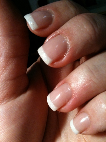 Pink and White Acrylics