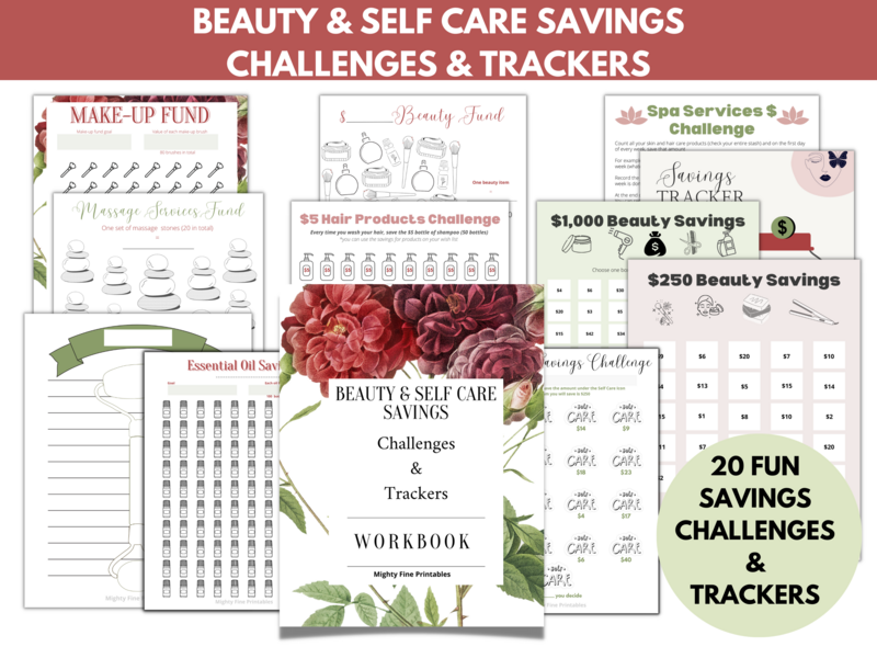 Beauty & Self Care Savings Planner Printable Workbook