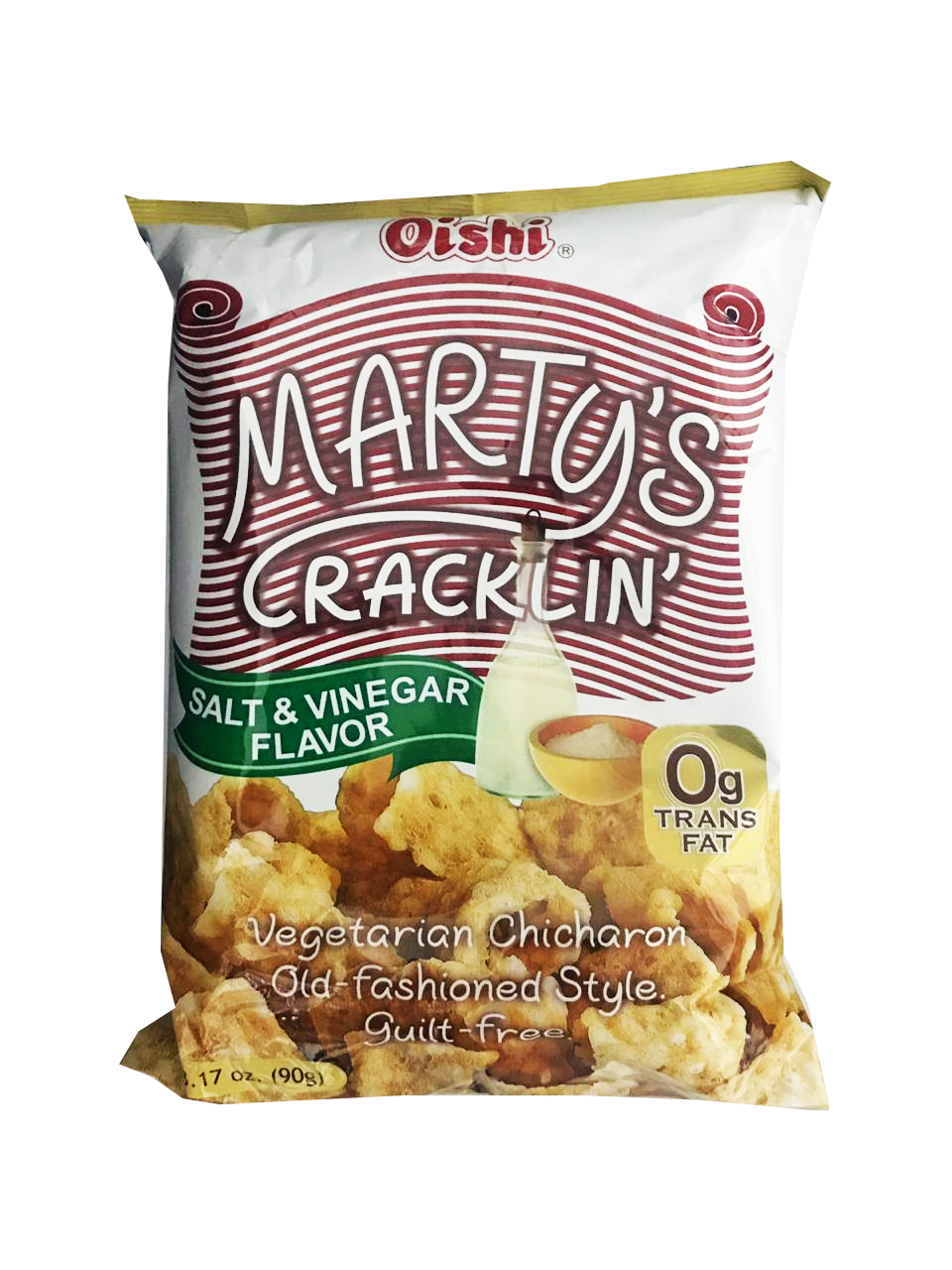 Oishi Martys Cracklin Salt & Vinegar (0 Fat) 90g