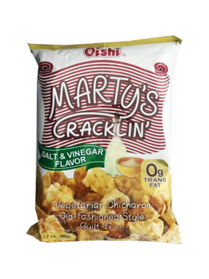 Oishi Martys Cracklin Salt &amp; Vinegar (0 Fat) 90g