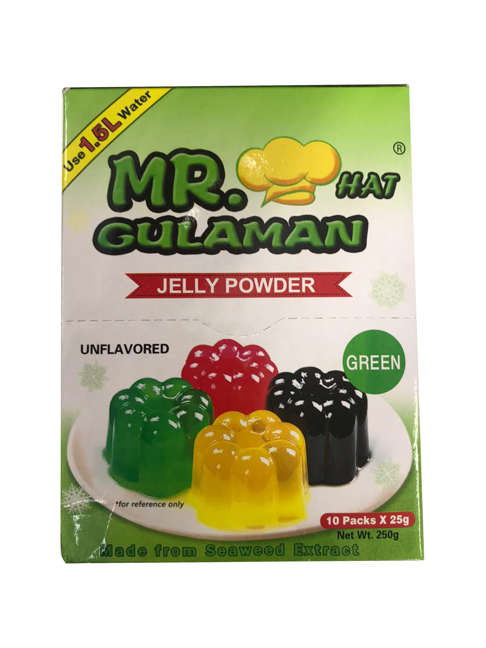 Mr Gulaman Jelly Powder Green (box) 10x25g