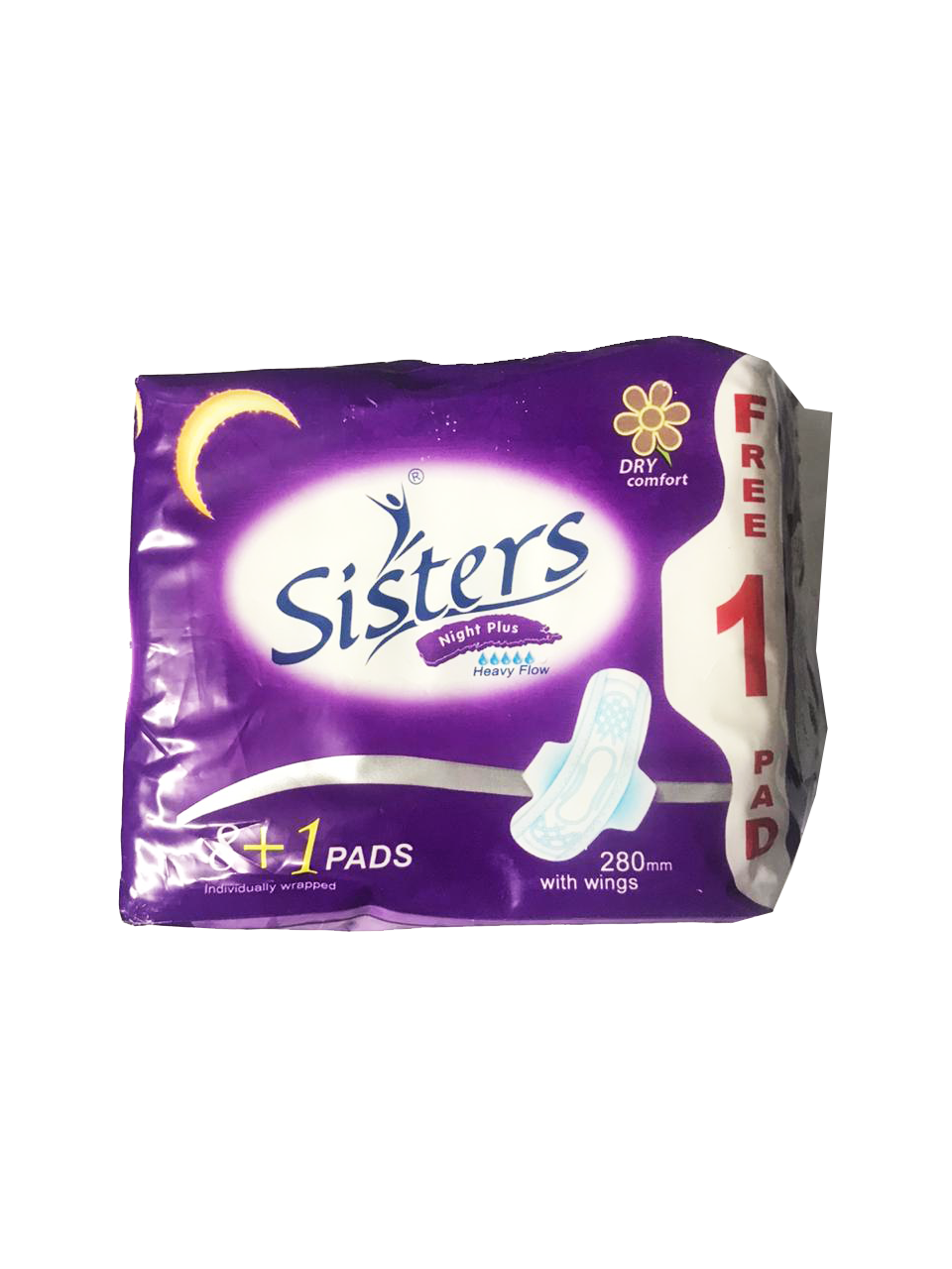Sisters Night 8+1 Pads Dry Comfort with Wings