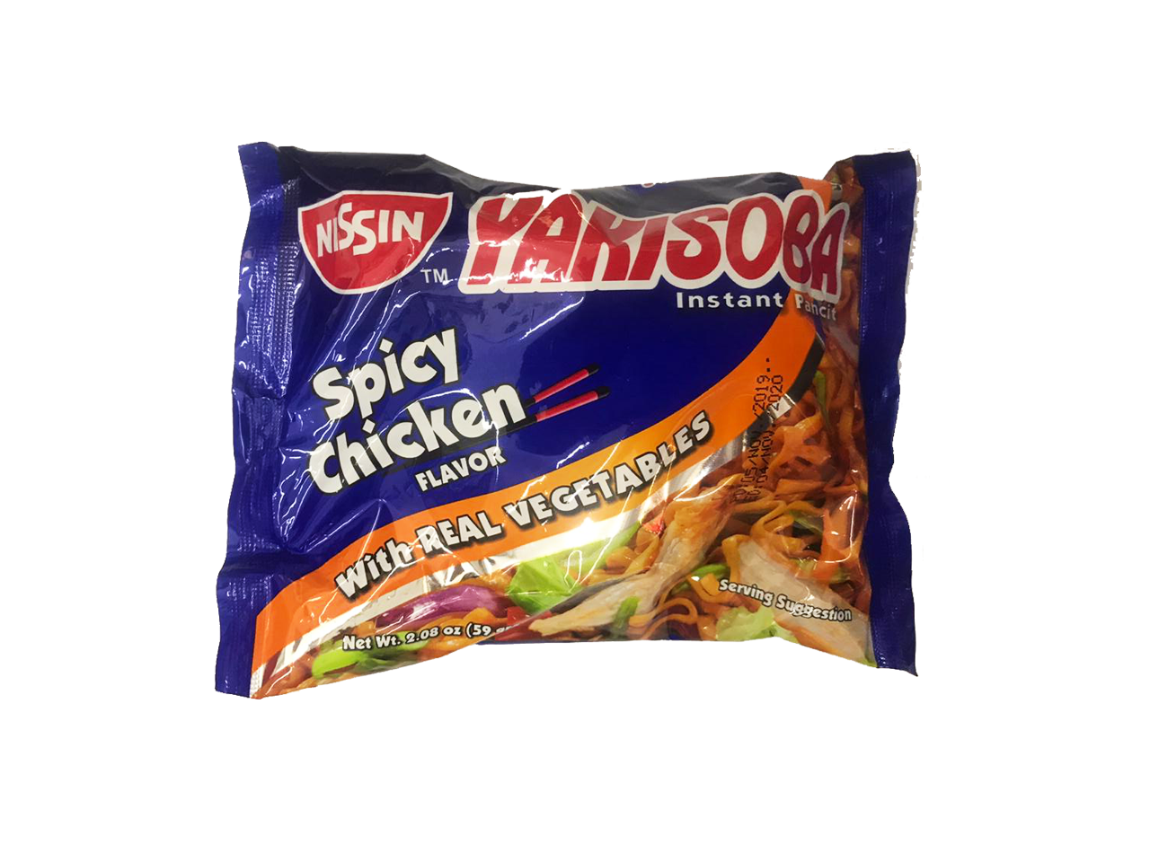 Nissin Yakisoba Spicy Chicken with  real Vegetable