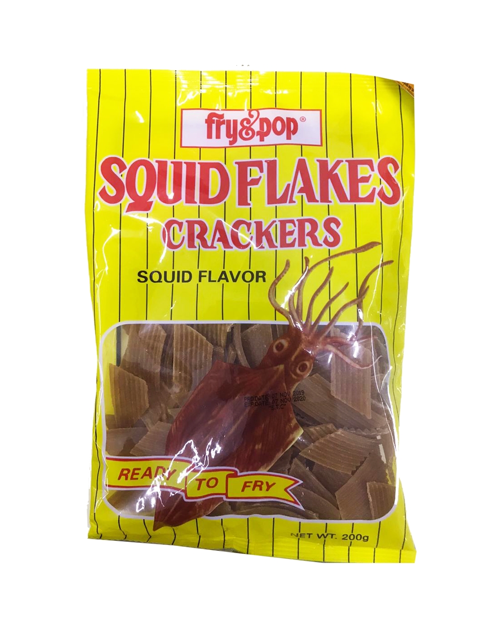 Fry & Pop Squid Flakes Cracker 200g