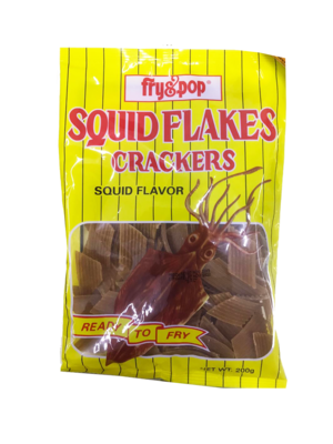 Fry &amp; Pop Squid Flakes Cracker 200g