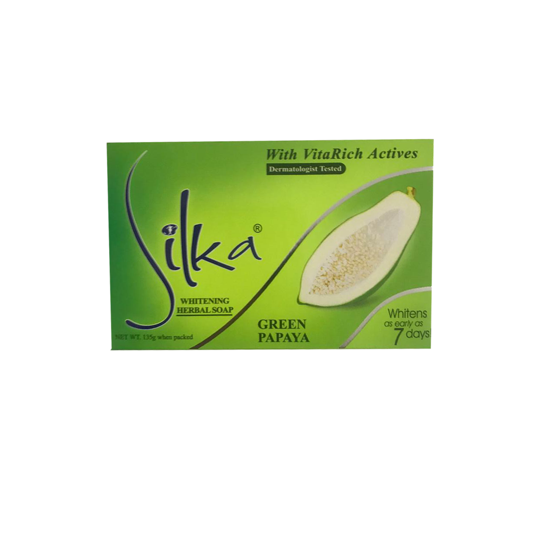 Silka Whitening Herbal Soap Green Papaya 135g
