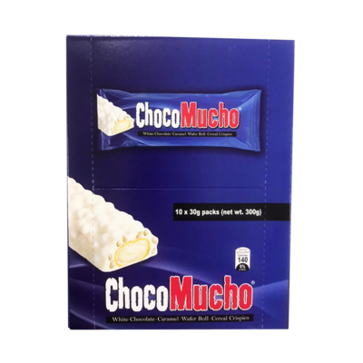 Choco Mucho White Chocolate Caramel Wafer Roll Cereal Crispies (10pc) 300g