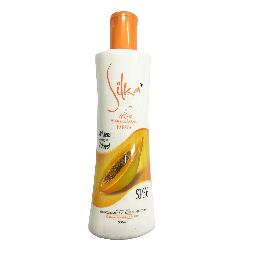 Silka Skin Whitening Lotion Papaya SPF6 300ml