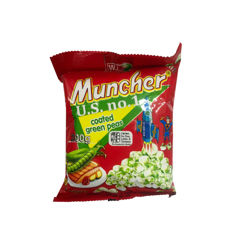 WL Muncher Coated Green Peas Beef Spicy Flavor 200g