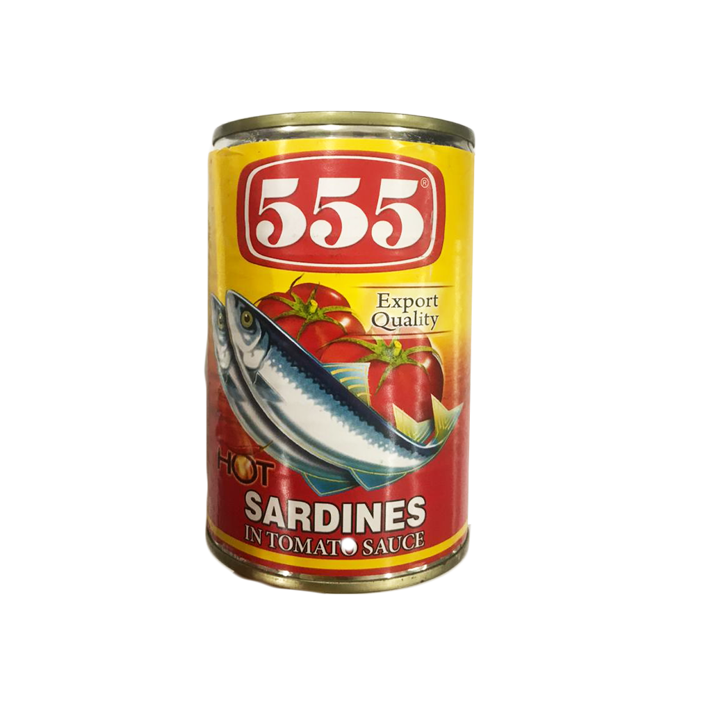 555 Hot Sardines in Tomatos Sauce 425g (big)