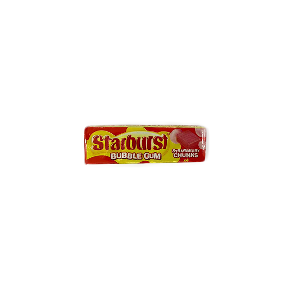 Starburst Bubble Gum Strawberry Chunks x4