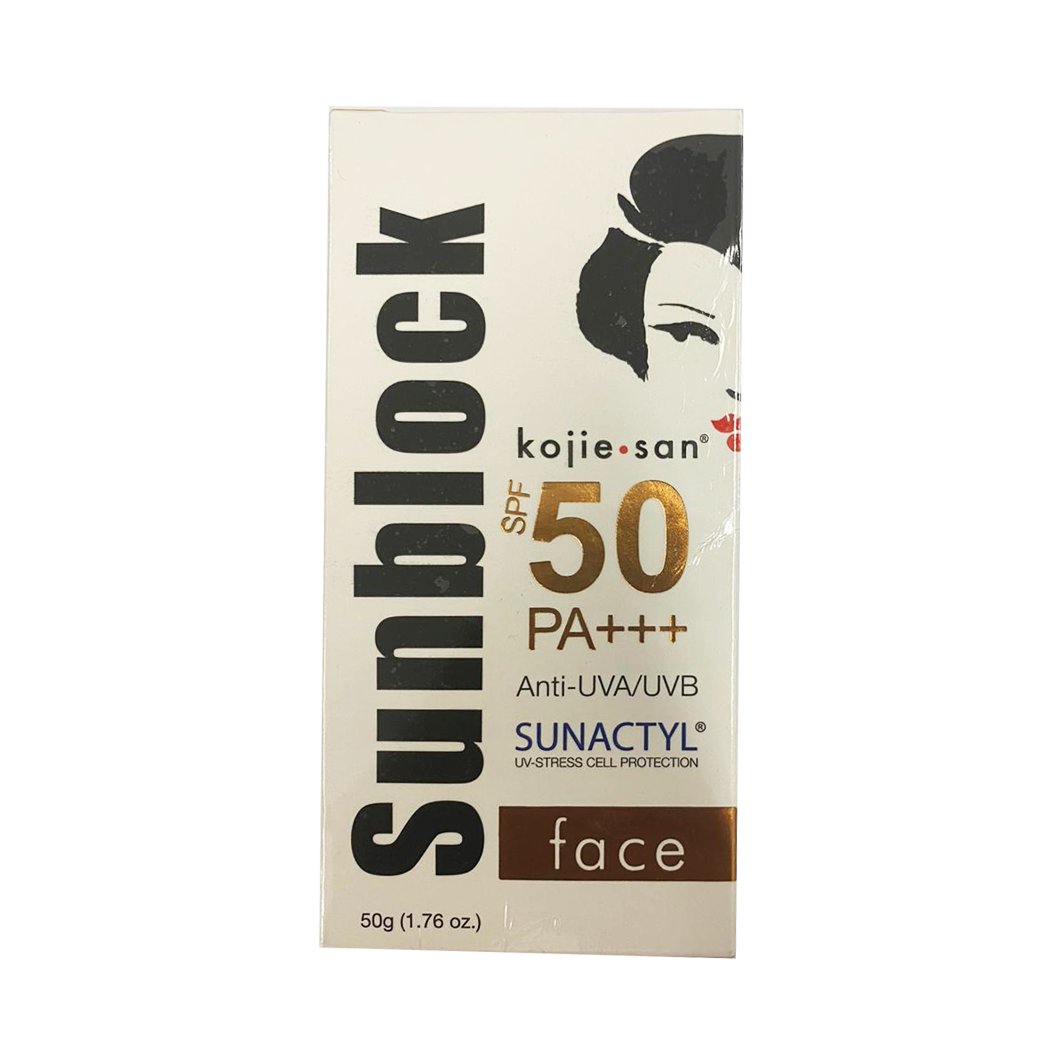 Kojie San Sunblock 50SPF+++ Anti UVA and UVB for Face 50g