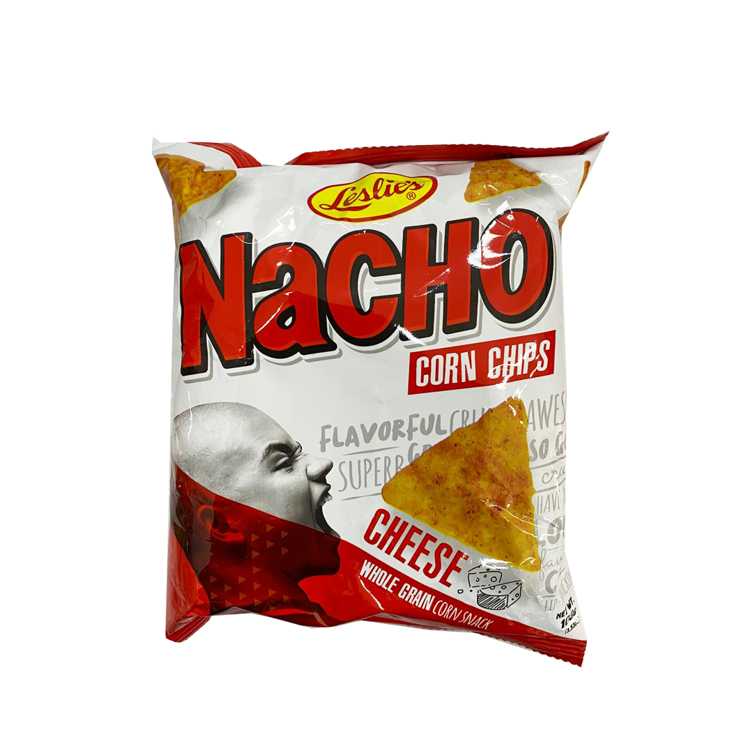 Leslie Nacho Corn Chips Cheese Whole Grain Corn Snack