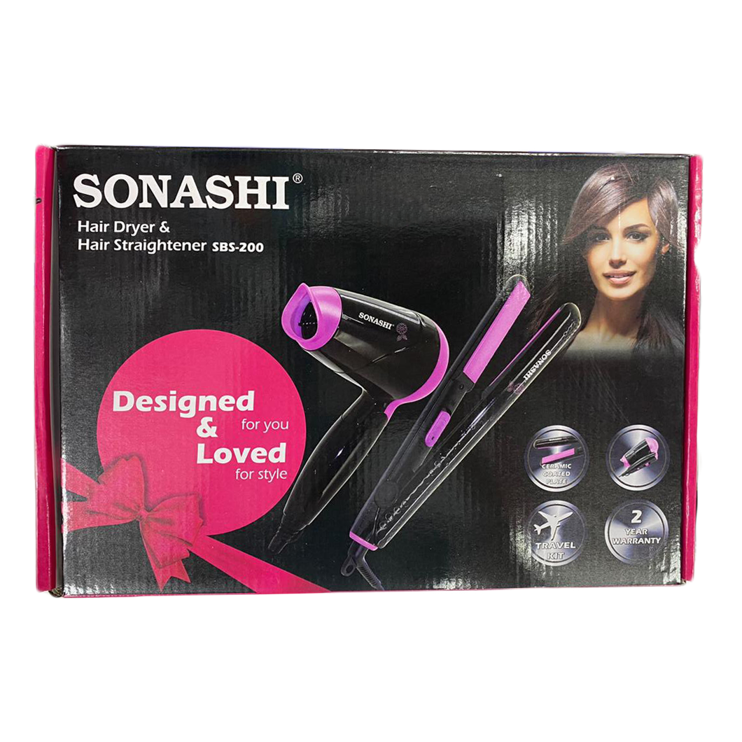 Sonashi Hair Dryer & Hair Straightener Set