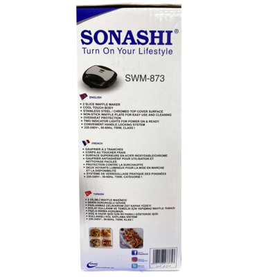 Sonashi Waffle Maker 2 Year Warranty