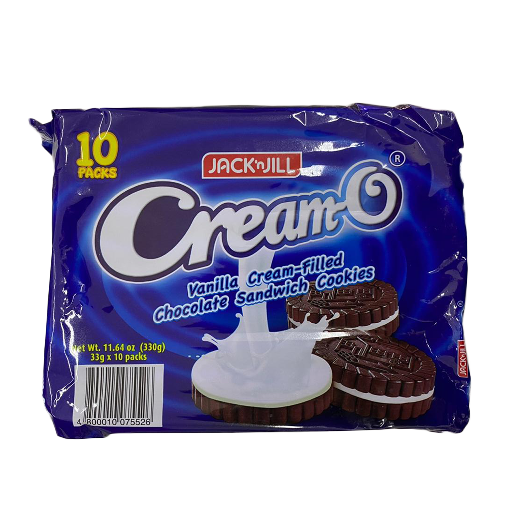 Cream-O Vanilla Cream Filled Chocolate Sandwich Cookes 33gx10pack