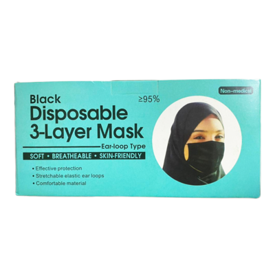 Black Disposable Mask