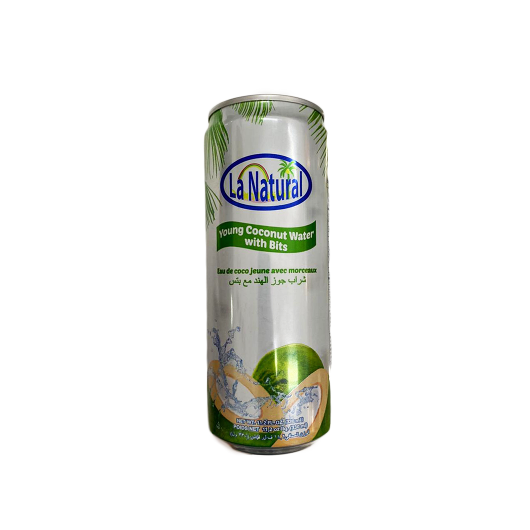 La Natural Young Coconut Water with Bits 330ml