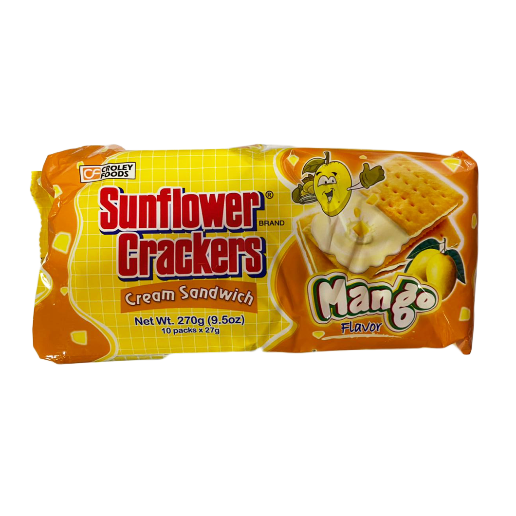 Croley Foods Sunflower Crackers Cream Sandwich (Mango Flavor) 270g