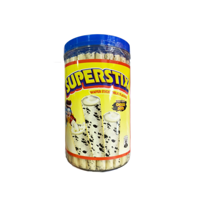 Superstix Wafer Stick Milk Flavor with Choco Dots