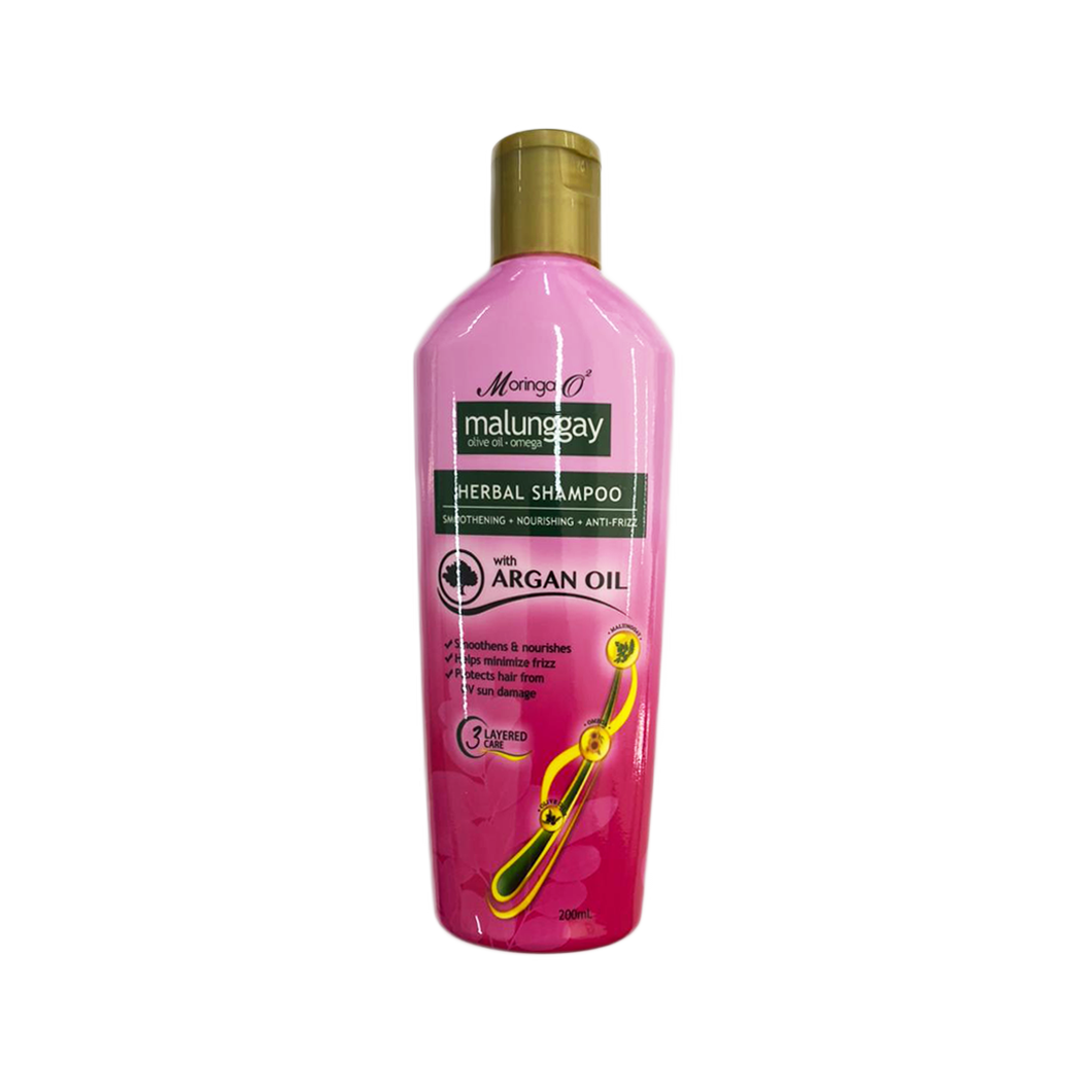 Moringa Malunggay Herbal Shampoo with Argan Oil 200ml (pink)