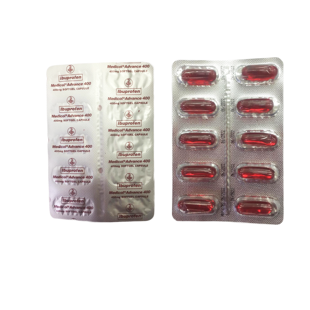 Ibuprofen Medicol Advance 400mg (selling per softgel capsule)