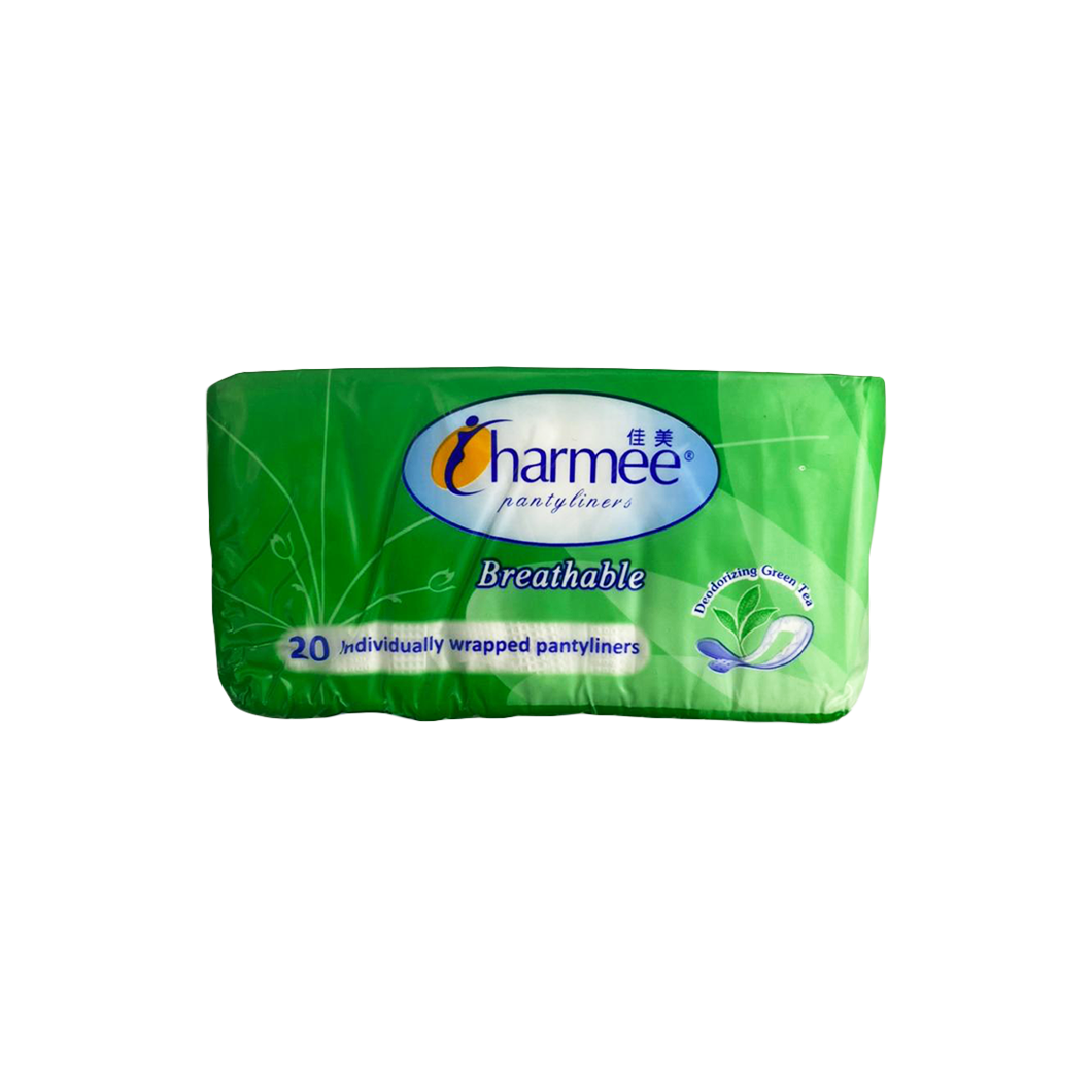 Charmee Breathable Panty Liner 20 pcs (Deodorizing Green Tea)