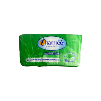 Charmee Breathable Panty Liner 20 pcs (Deodorizing Green Tea)