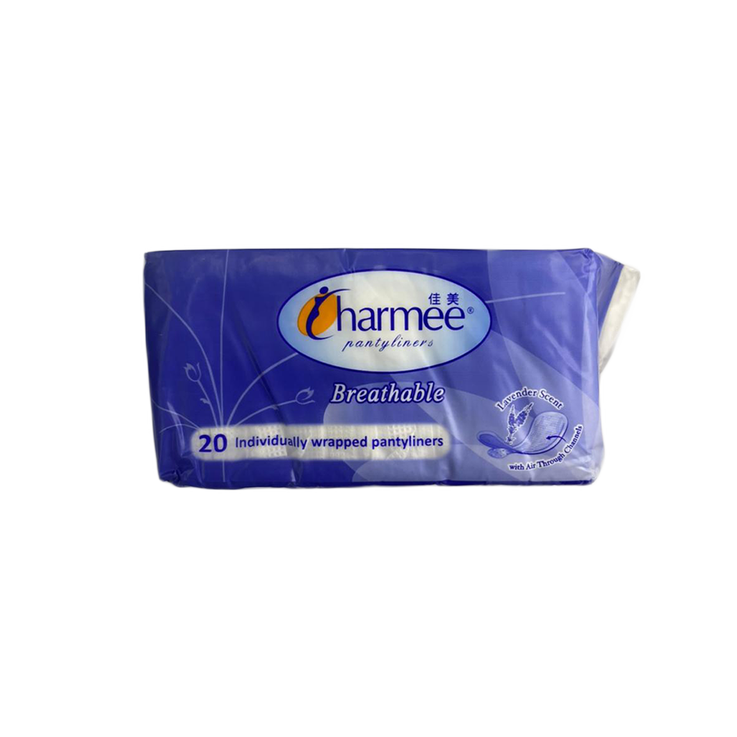 Charmee Breathable Panty Liner 20 pcs (Lavender Scent)