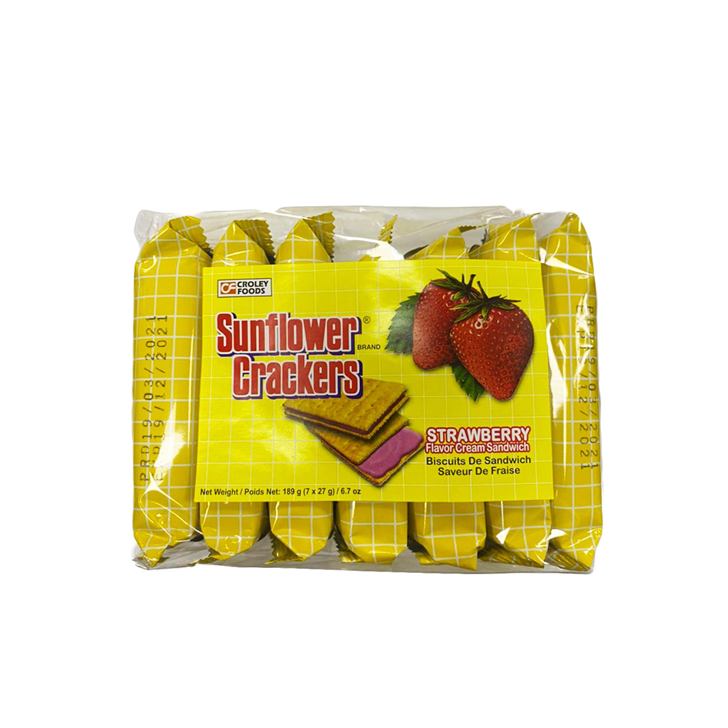 Croley Foods Sunflower Crackers Strawberry 189g