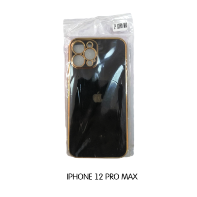 Iphone Case 12 Pro Max -Black with Gold Lining