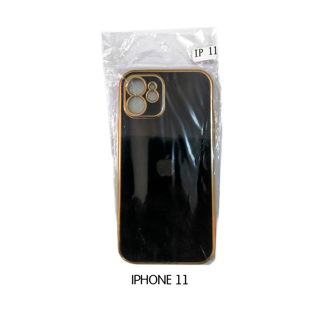 Iphone Case 11 - Black with Gold Lining