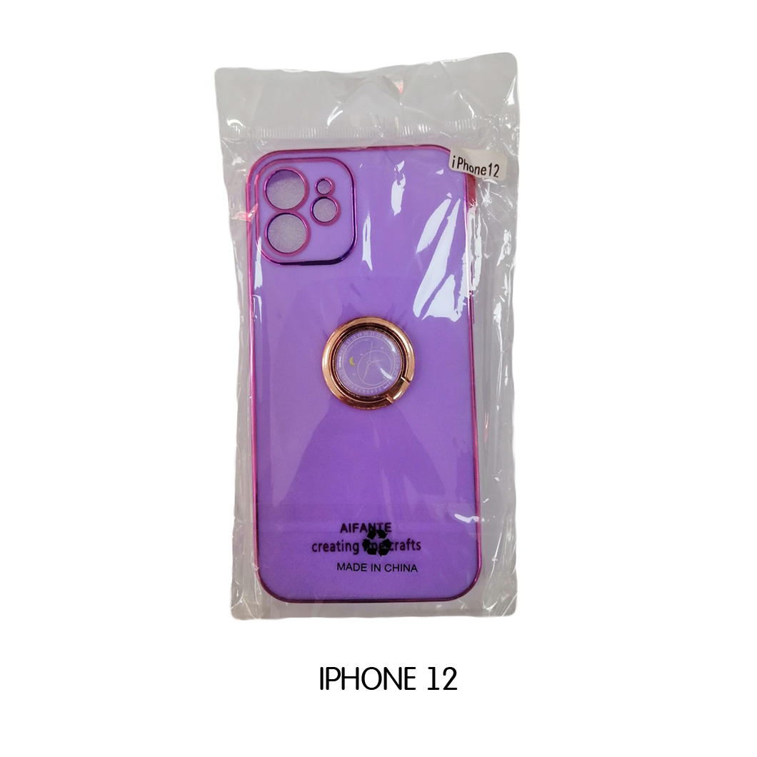 Iphone Case 12 - Violey with Pink Lining
