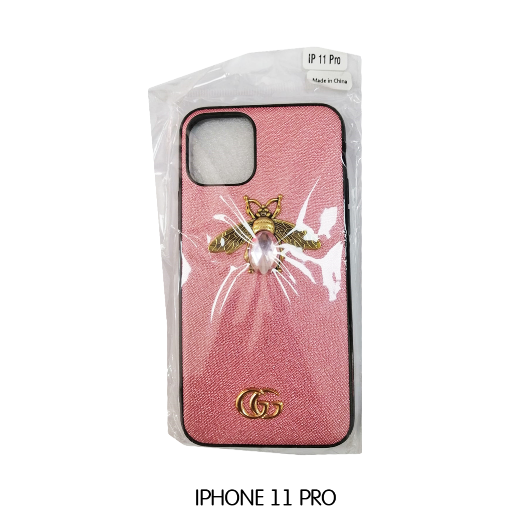 Iphone Case 11 Pro - Pink Gucci With Bee