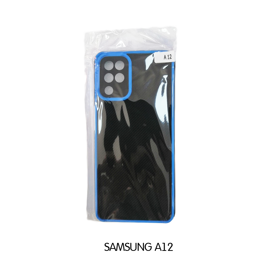 Samsung Case - A12 - Black with Blue Lining