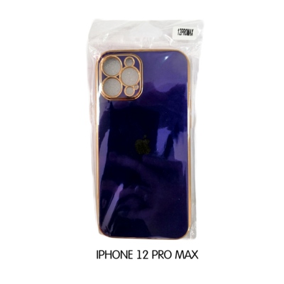 Iphone Case 12 Pro -Violet with Gold Lining
