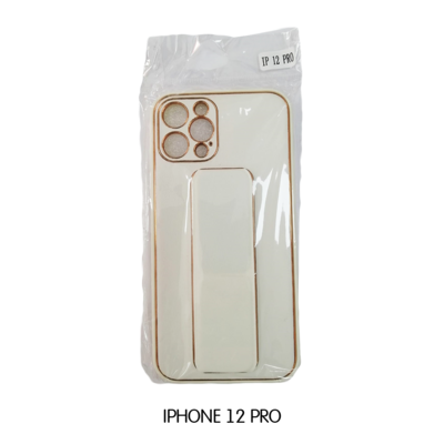 Iphone Case 12 Pro -White with Gold Lining