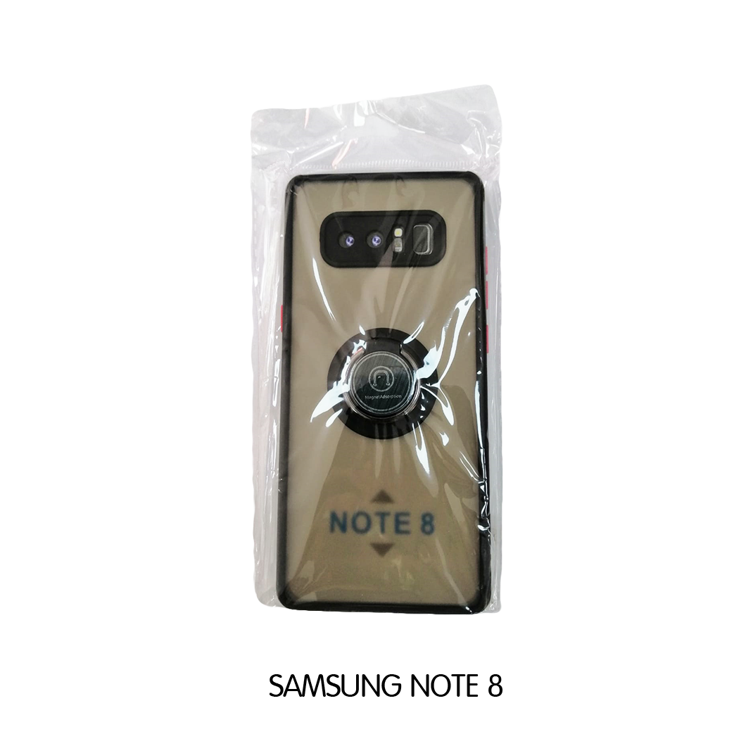 Samsung Case - Note 8 - Transparent with Black Lining