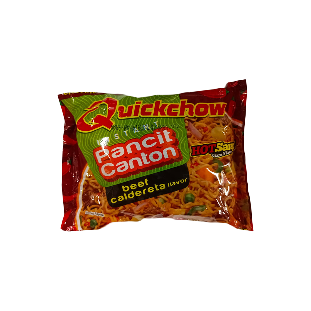 Quickchow Pancit Canton Beef Caldereta (Hot Sarap)
