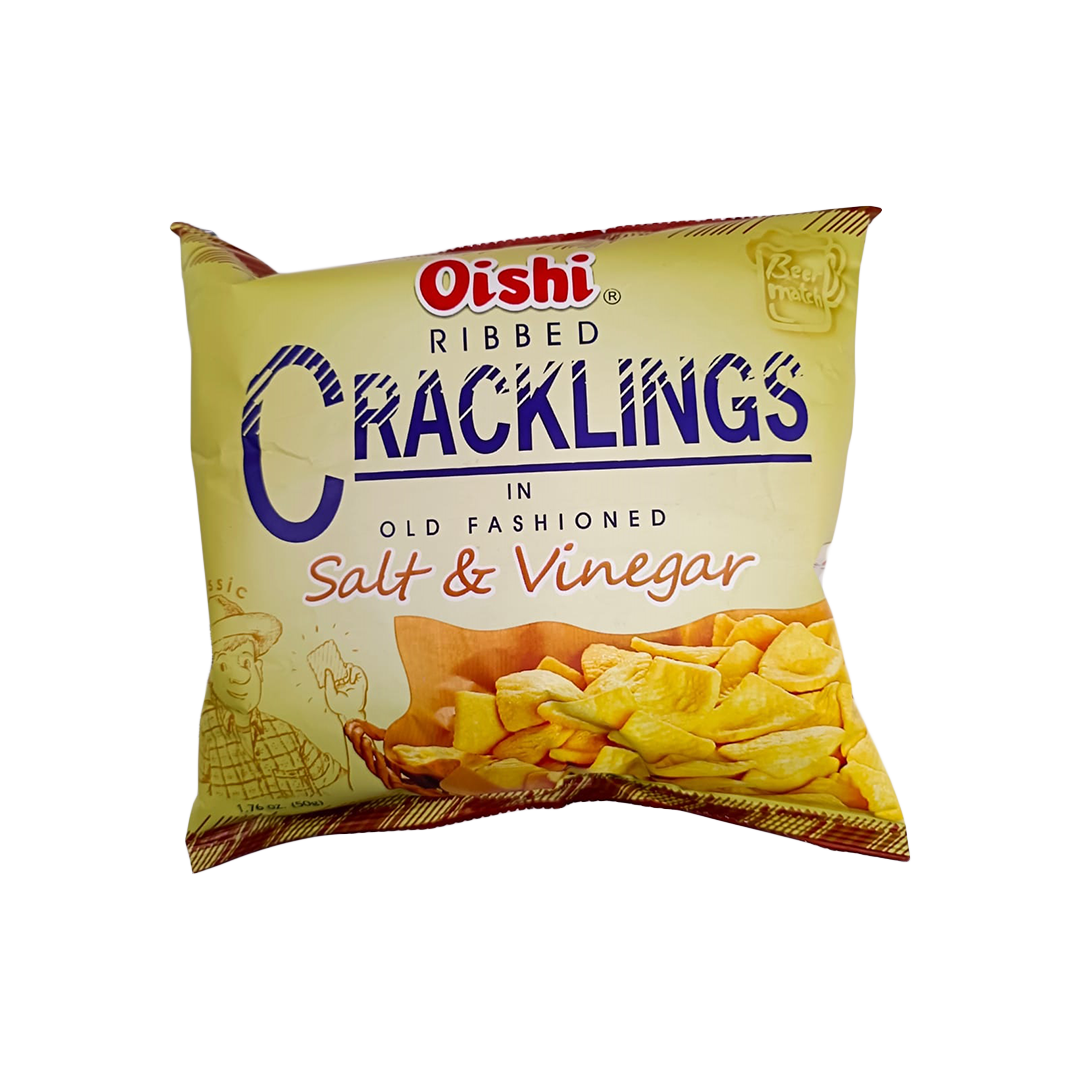 Oishi Ribbed Cracklings Salt & Vinegar Flavor
