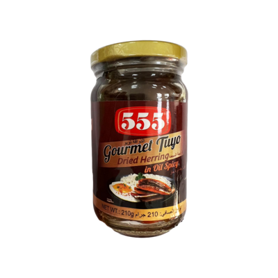 555 Gourmet Tuyo Dried Herring in Oil Spicy 210g