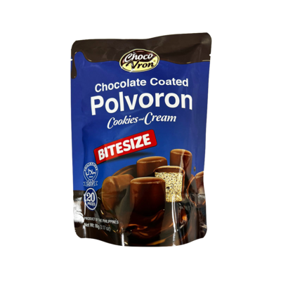 Choco Vron Chocolate Coated Polvoron Cookies and Cream Bitesize 80g