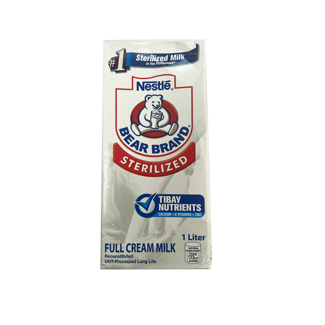 Nestle BearBrand sterilized Full Cream Milk 1L