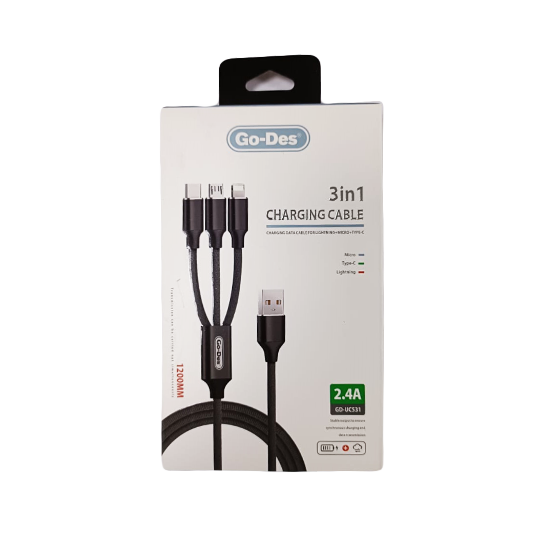 Go-Des 3in1 Charging Cable