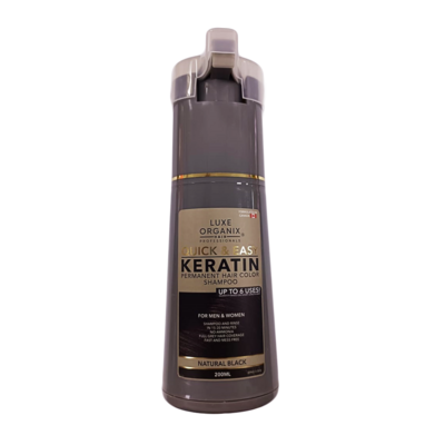 Luxe Organix Keratin Permanent Hair Shampoo Natural Black 200ml