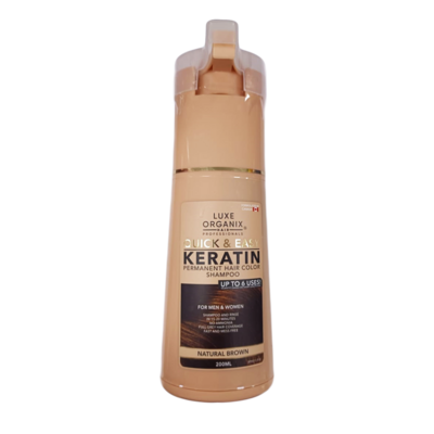 Luxe Organix Keratin Permanent Hair Shampoo Natural Brown 200ml