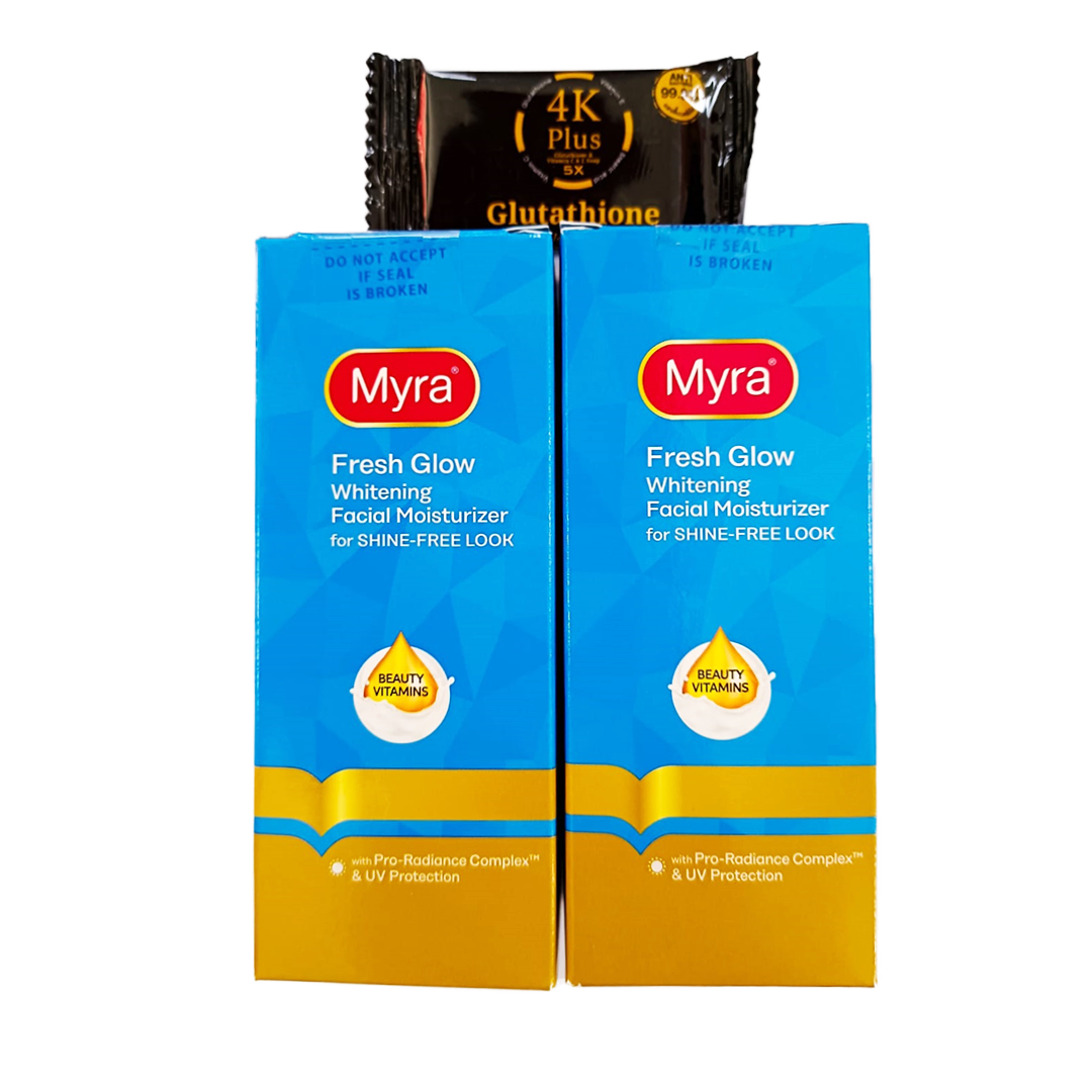 Promo 2 Myra E Facial Moisturizer with 4k Glutha Soap