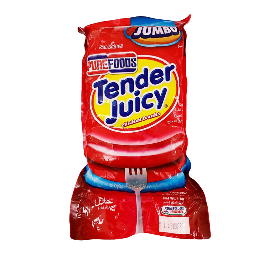 Purefoods Tender Juicy Hotdog Chicken Franks (Jumbo) 1kg